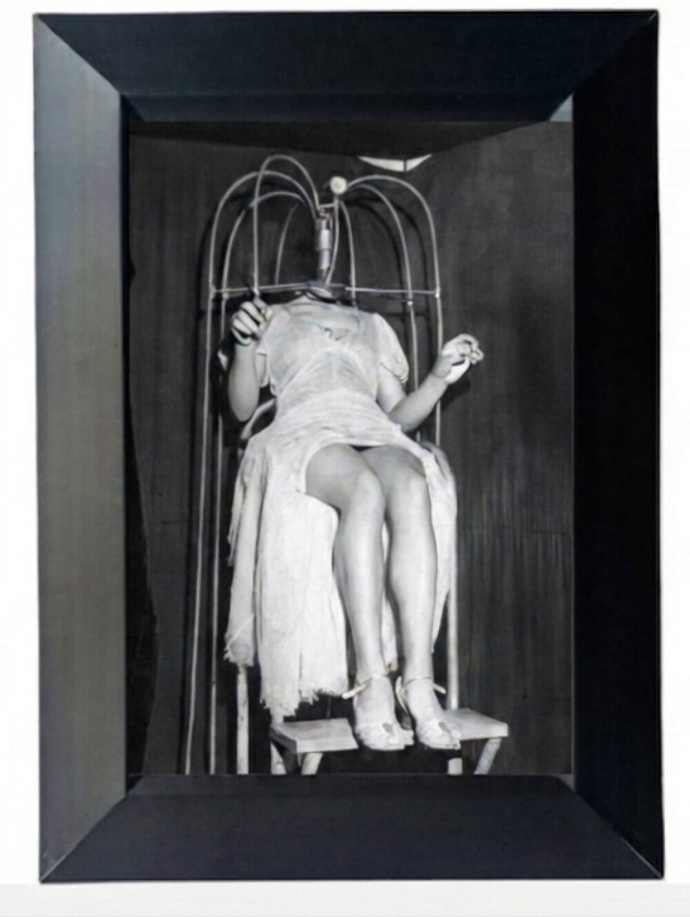 Vintage Headless Woman Oddity Frame Photo Print Oddity Unique Freak Show Art Dec